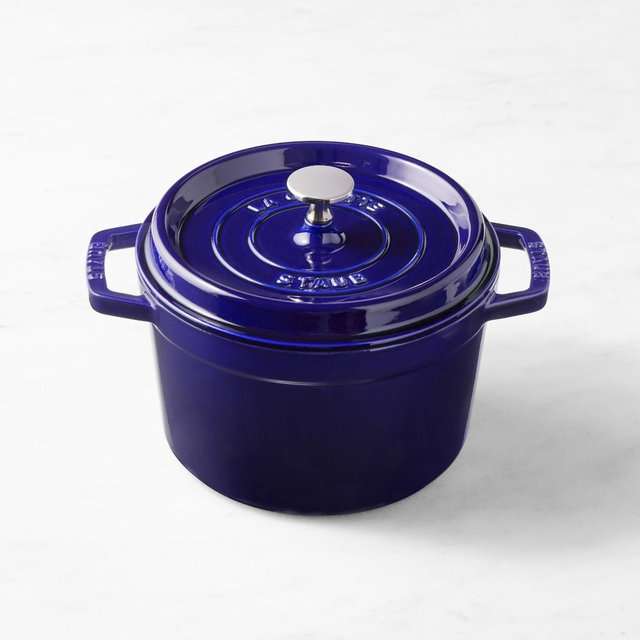 Staub Enameled Cast Iron Deep Oven, 3-Qt., Sapphire