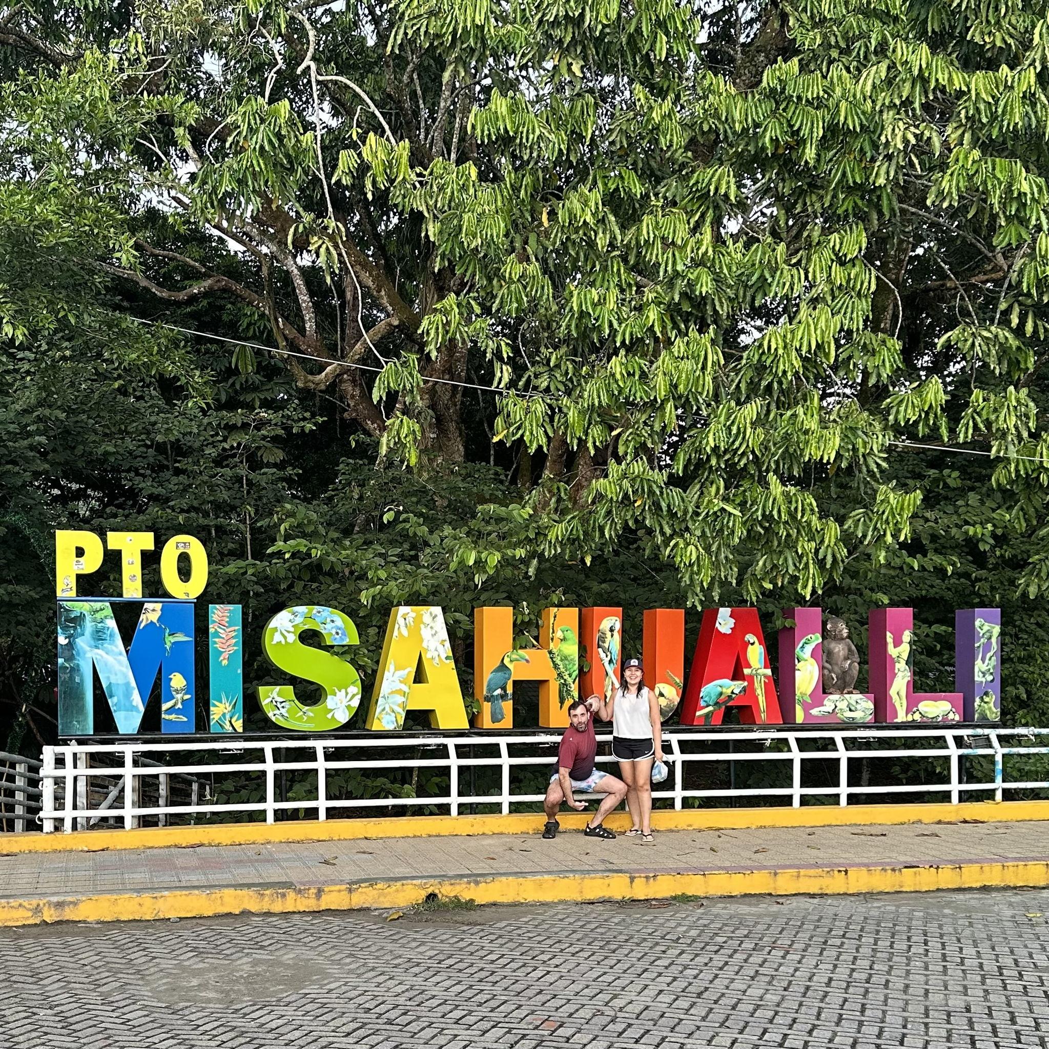 Puerto Misahuallí - Vanessa and Michael having an absolute blast, enjoying the jungle vibes and relaxing at their hotel right in front of the river.