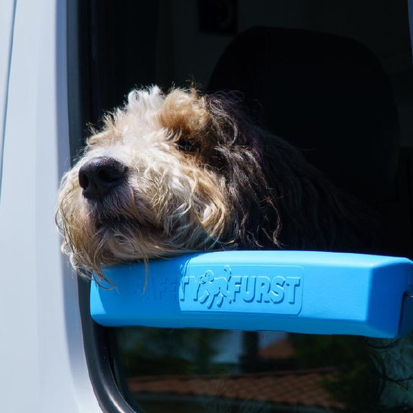 The Whiffie Cushion™ — Patent-Pending Car Window Chin Rest For Dogs