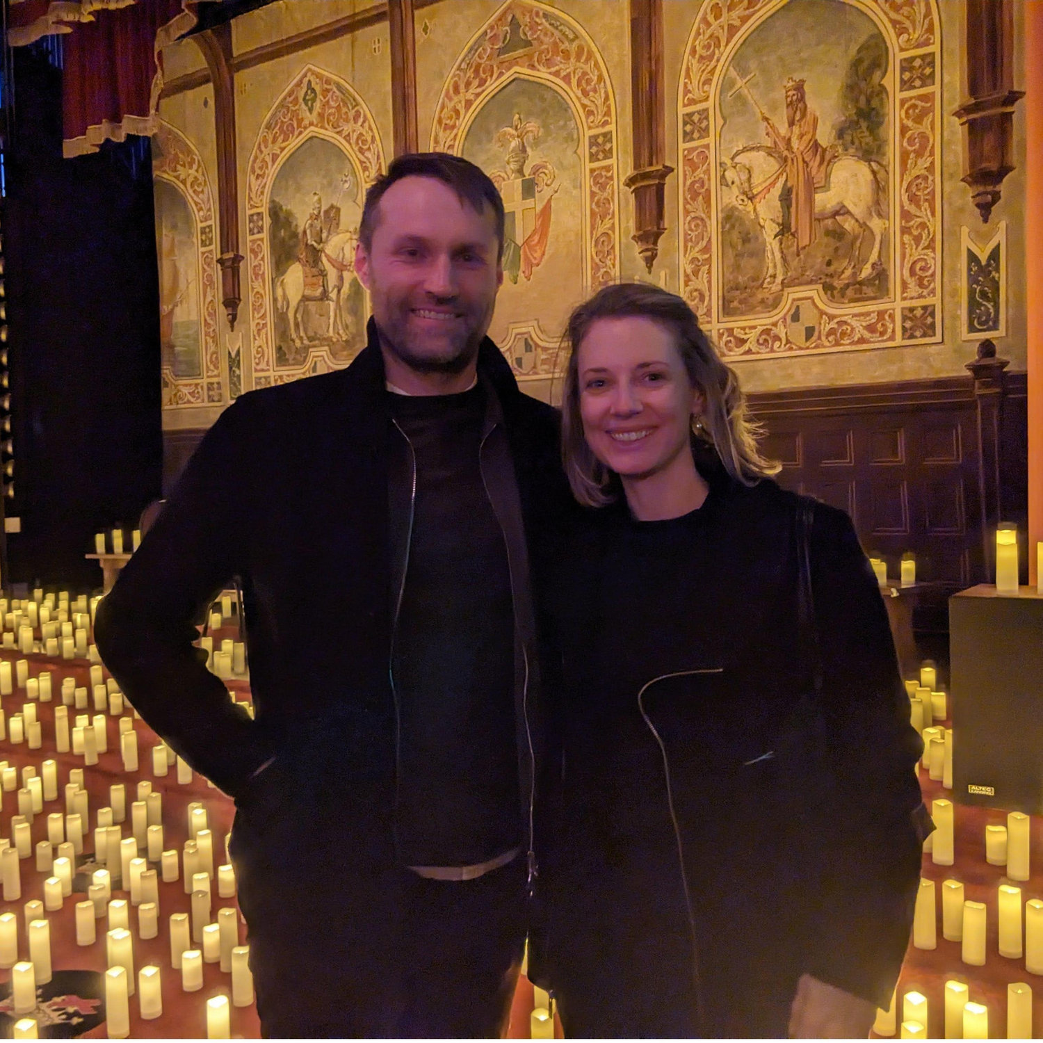 Sarah's birthday celebration at a candlelight performance