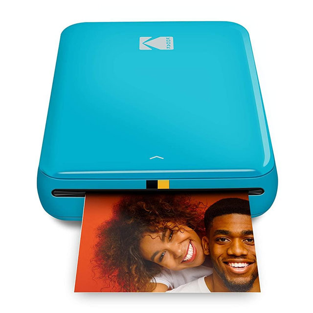 Kodak Step Instant Photo Printer with Bluetooth/NFC, Zink Technology & Kodak App for iOS & Android (Blue) Prints 2x3” Sticky-Back Photos.