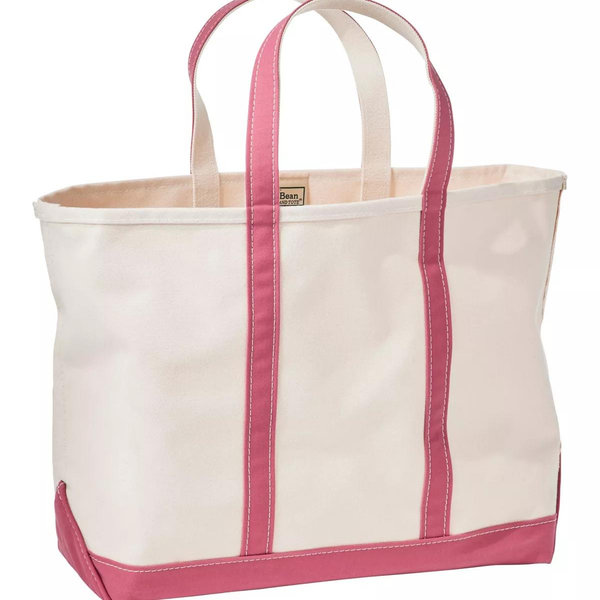 Monogrammed Boat and Tote (Large, Long Handles, Vintage Rose)