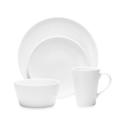 Noritake® White on White Swirl 4-Piece Round Place Setting