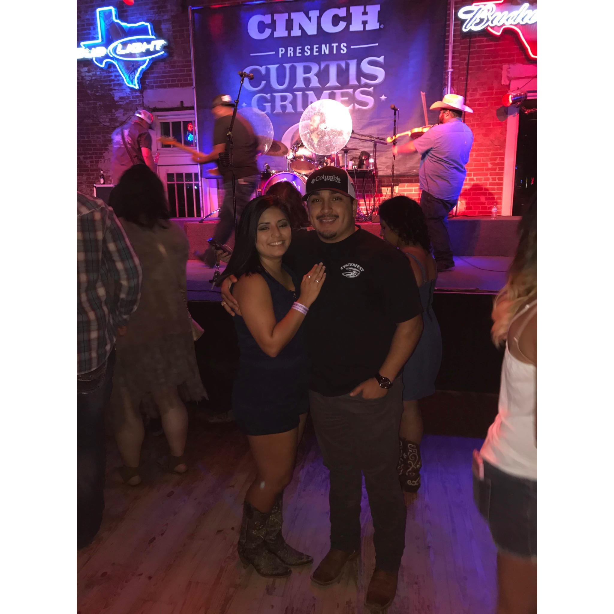 Still in Nacogdoches, it gave him an excuse to come back often and take me dancing at Banita Creek Hall.