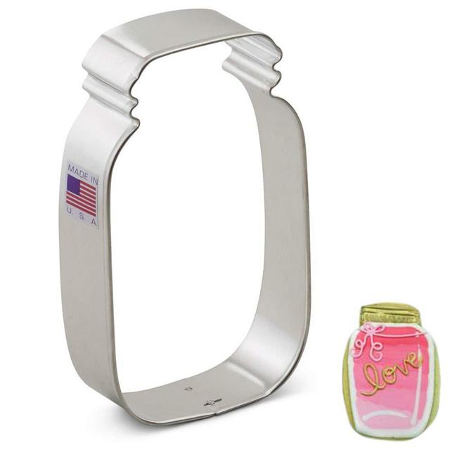 Ann Clark Cookie Cutters Mason Jar Cookie Cutter, 4.5"