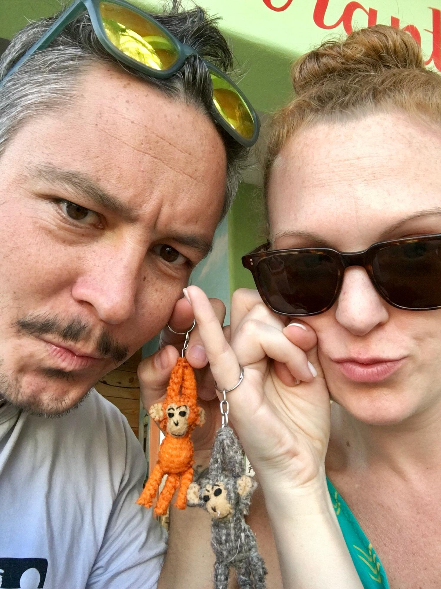 First trip together as a couple and our first souvenirs - monkey keychains from Sayulita!