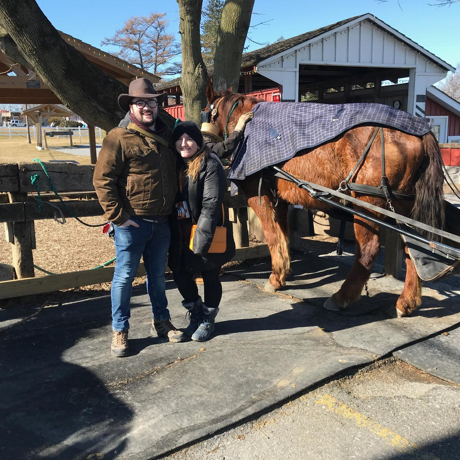 Our first trip together! We stayed in a converted train in Stroudsburg PA!