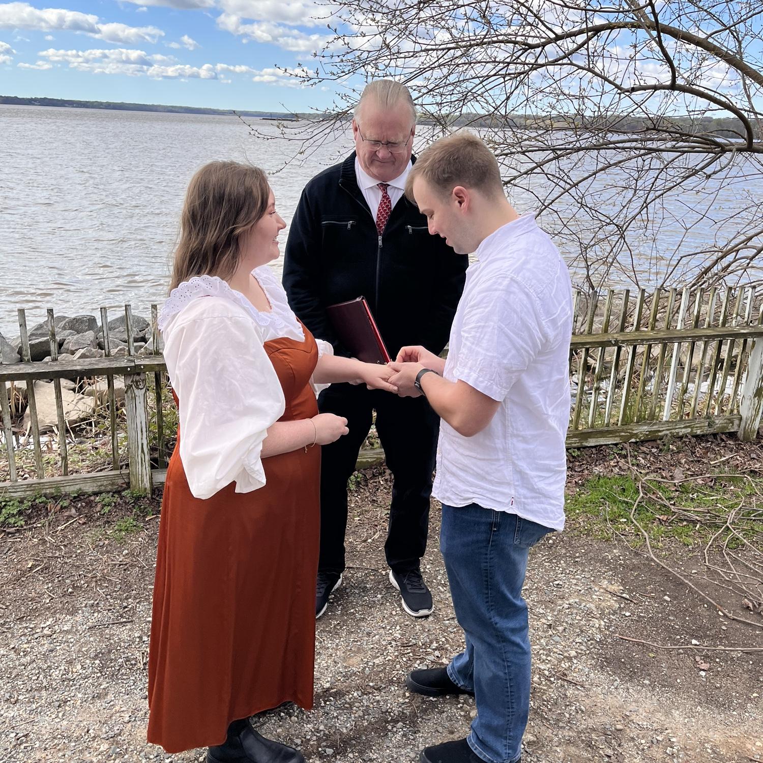April 5th 2024: We said "I Do" in Jones Point Park by the Potomac River in a civil ceremony with our immediate family.