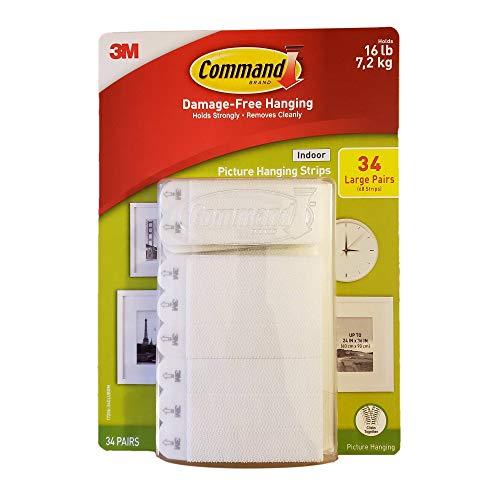 Indoor Picture Hanging Strips 34 Large Pairs 68 Strips
