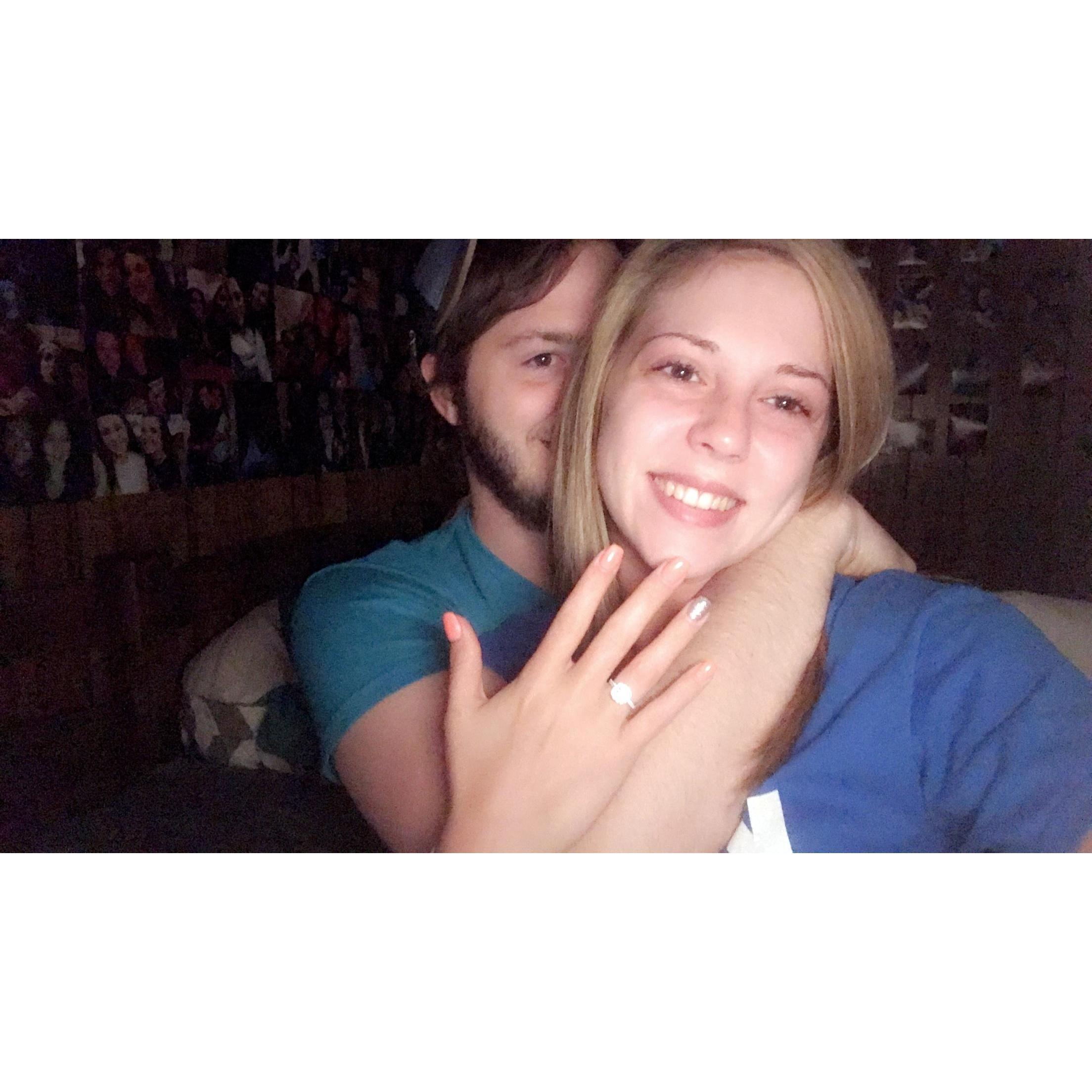 The day we got engaged.