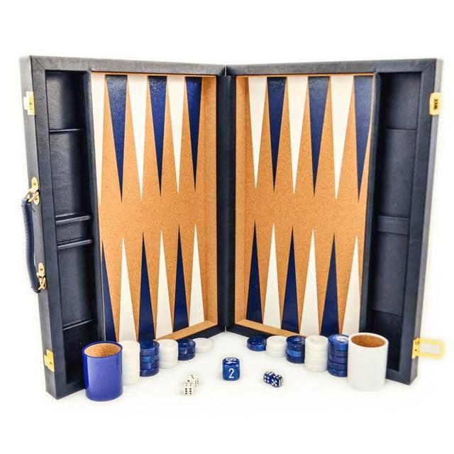 Classic Blue Champion Attaché Backgammon