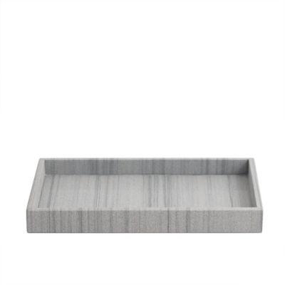 Capistrano Marble Guest Towel Tray in Graphite Grey