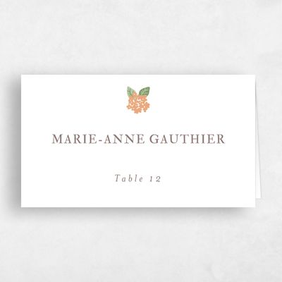 Citrus, Yellow Wedding Place Card - Campanule