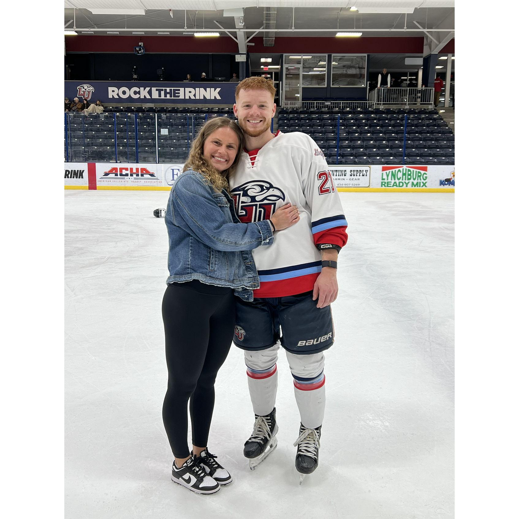Cooper's senior night for hockey