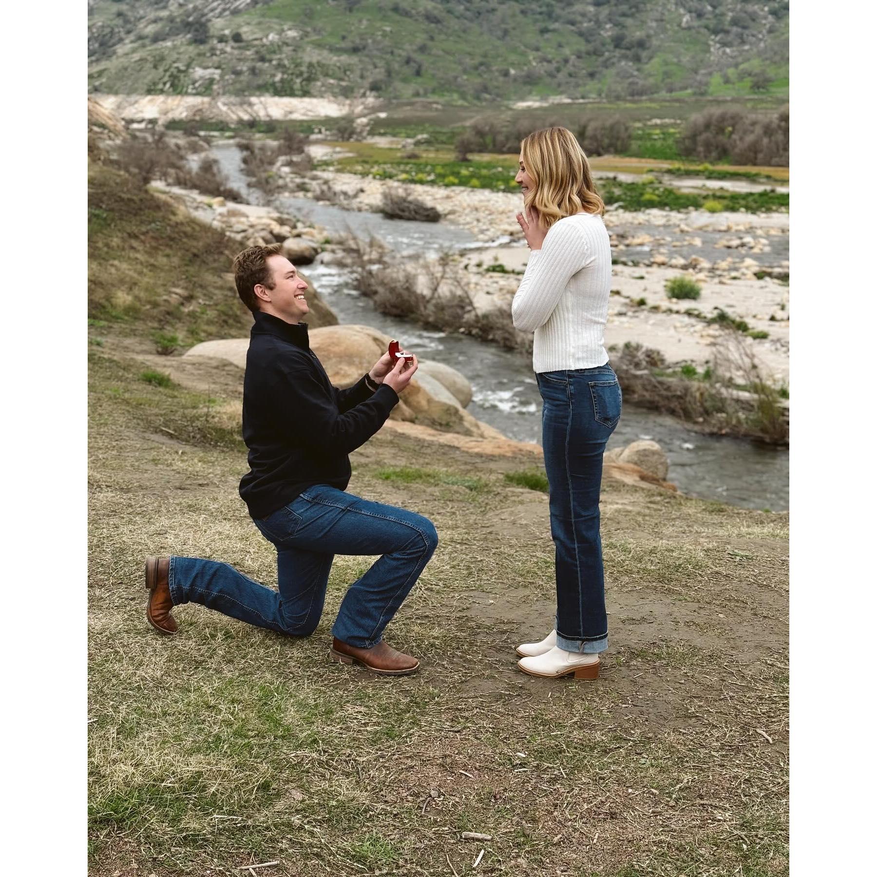 He asked, she said YES!