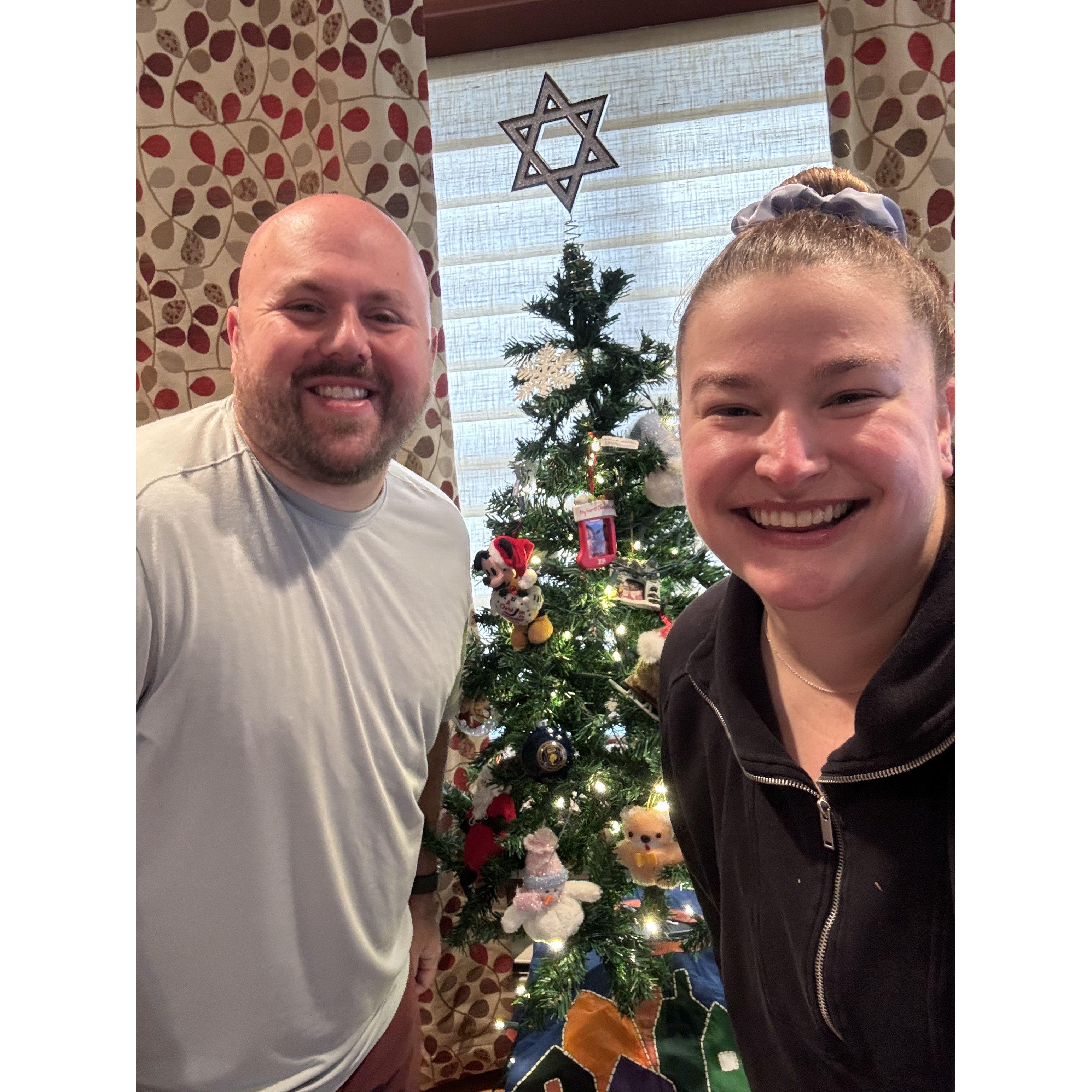 Nate's first New Jersey Christmas Eve.