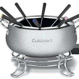 Cuisinart Fondue Pot, 3 Quart, For Chocolate, Cheese, Broth, Oil, Stainless Steel, CFO-3SSP1