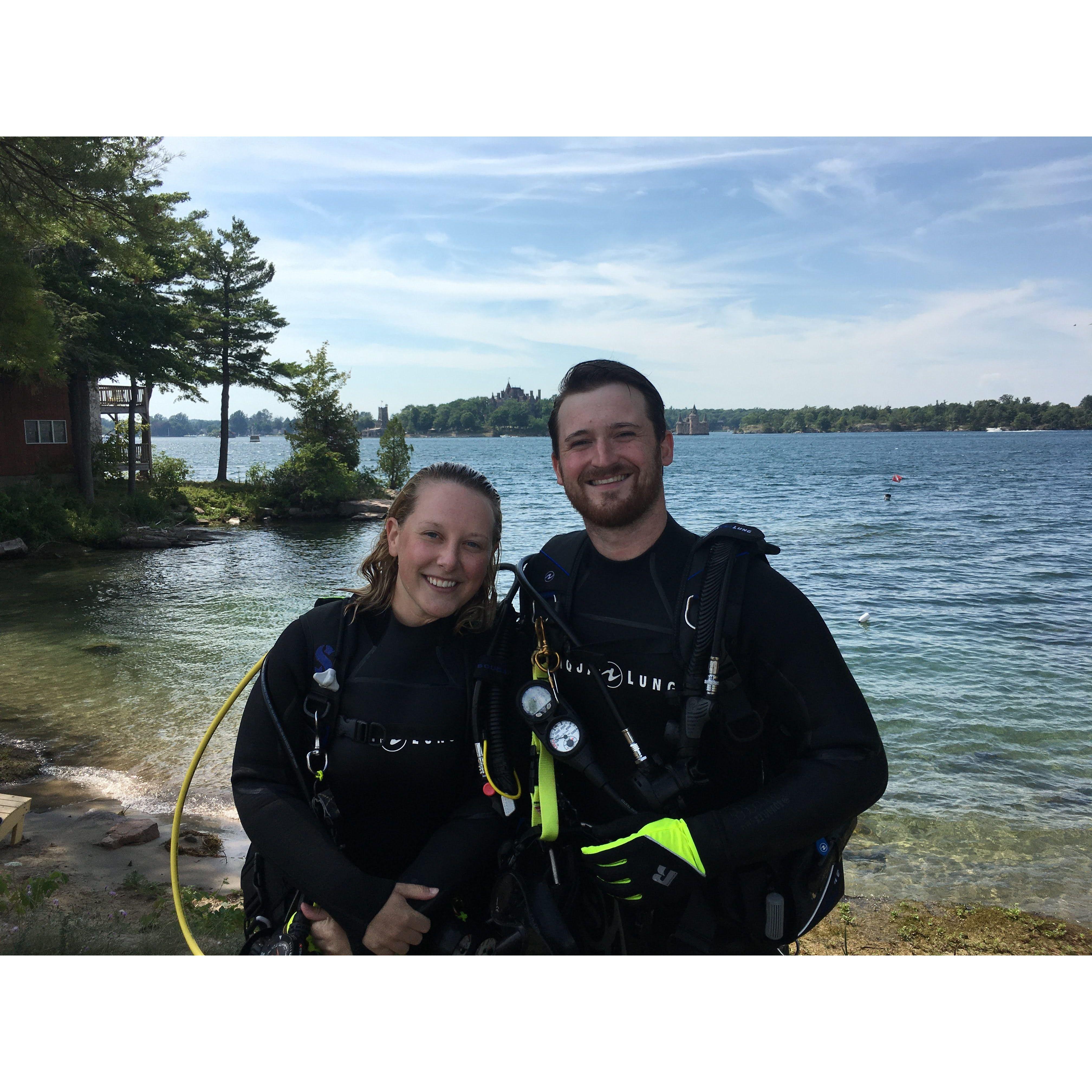 Scuba diving with Pete in Alexandria Bay, New York (July 2020)