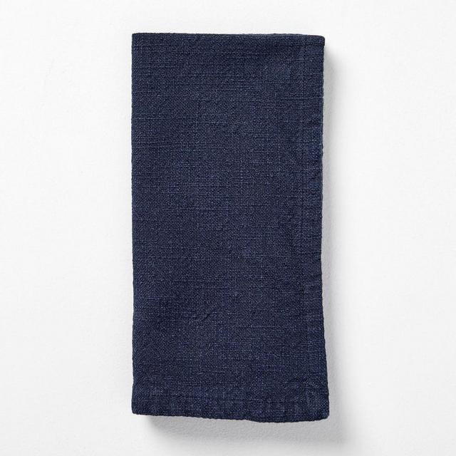 Textured Cotton Napkins, Set of 4, Midnight