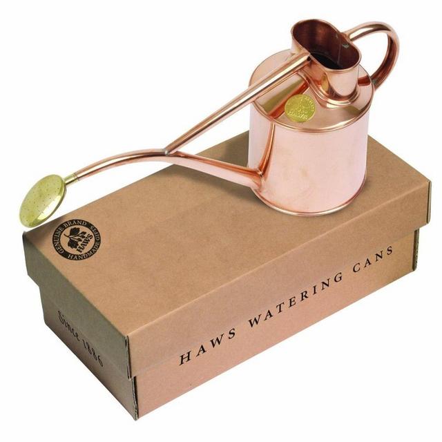 Haws Indoor Watering Can with Rose and Gift Box, 2-Pint/1-Liter, Copper