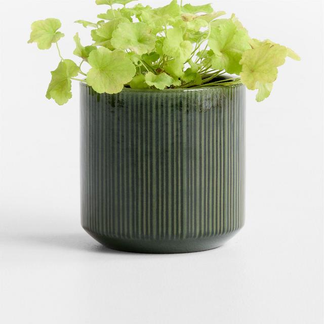 Tulu 9.05" x 9.05" Green Indoor/Outdoor Ceramic Planter