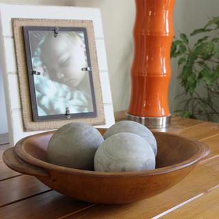 Washed Wood Sphere, Set of 3