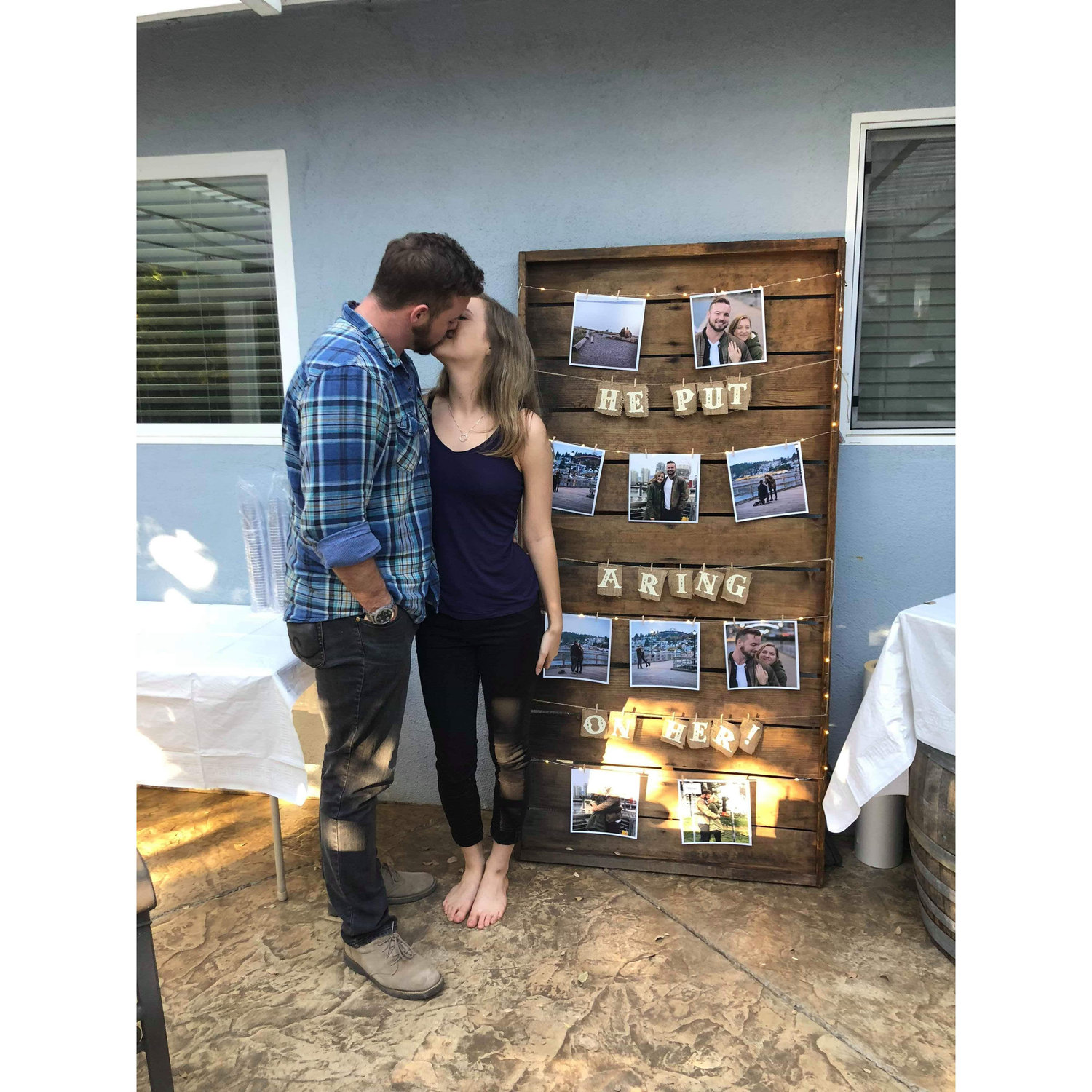 Our engagement party in California!