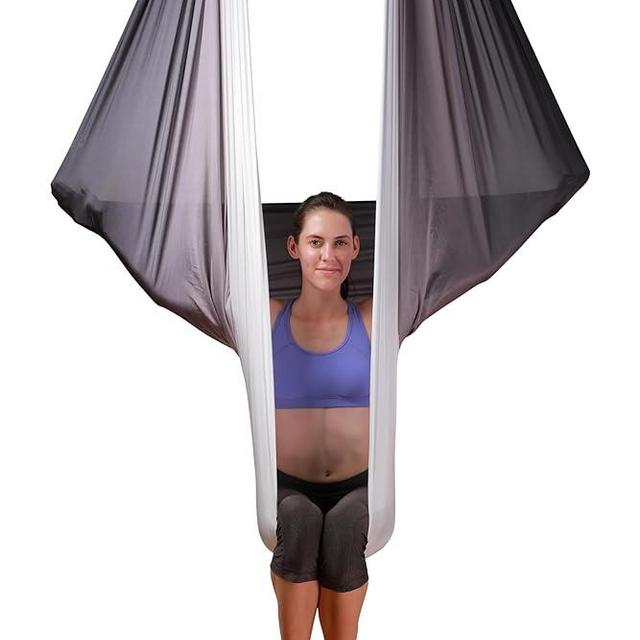 Uplift Active Aerial Yoga Hammock Set with Rigging Equipment - Ultra Durable Yoga Swing - Professional Quality - Silk Easy to Install - For Home & Studio Use