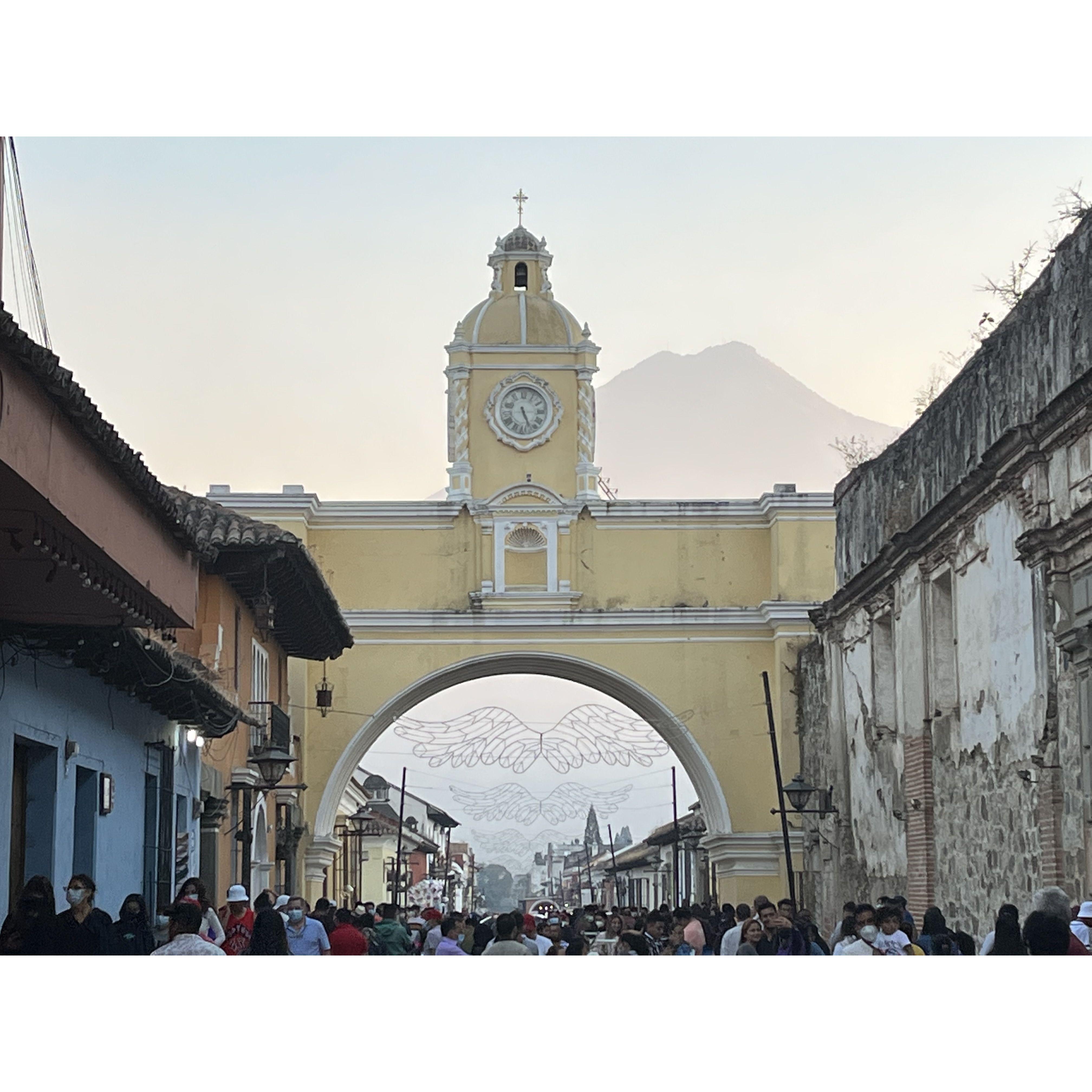 The main street in Antigua, Guatemala