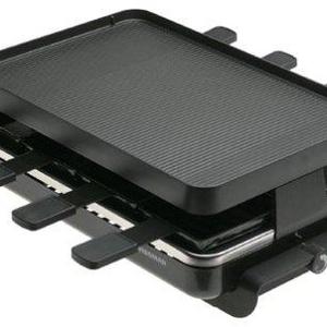 Swissmar KF-77041 Classic 8-Person Raclette with Reversible Cast Aluminum Non-Stick Grill Plate/Crepe Top, Black