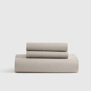 Organic Crisp Percale Fitted Sheet Set - King Color TOFFEE