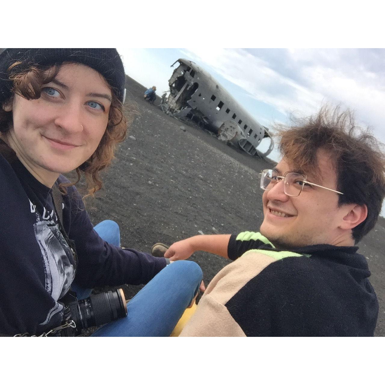 Reynisfjara's black sand beach is also home to a weird airport.