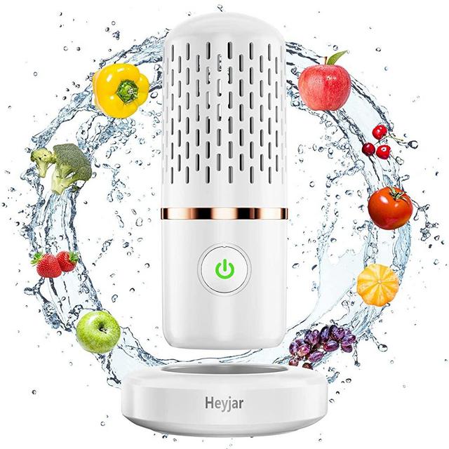 Fruit and Vegetable Washing Machine,Aquapur Fruit Cleaner Device,Fruit Purifier for with OH-ion Purification Technology for Cleaning Fruit,Vegetable,Rice,Tableware (White)