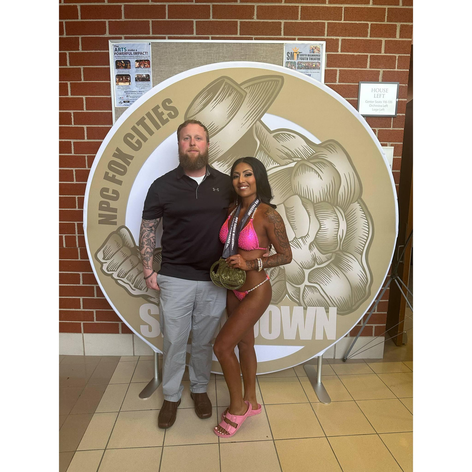 My biggest supporter as I decided to compete in a body building competition which didn't allow us not celebrate our 8- and 9-year anniversaries