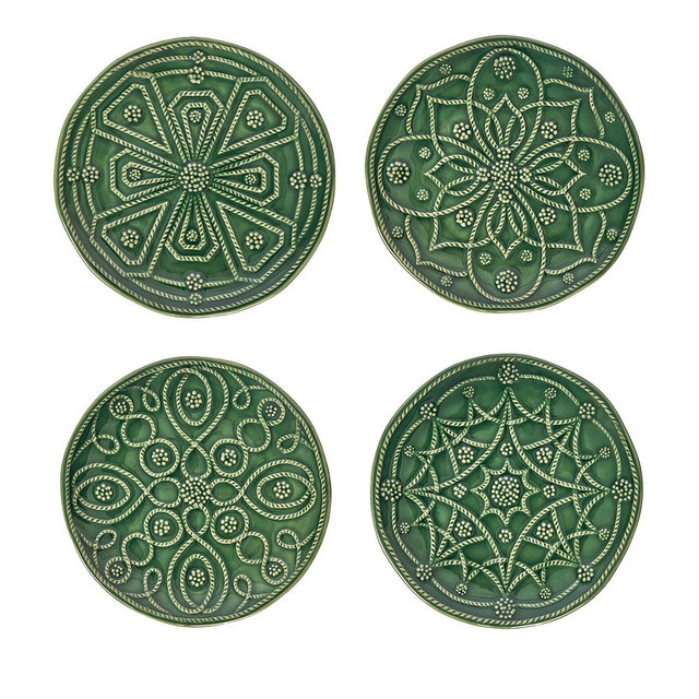 Juliska Jardins Du Monde Assorted Side/Cocktail Plates, Set of 4
