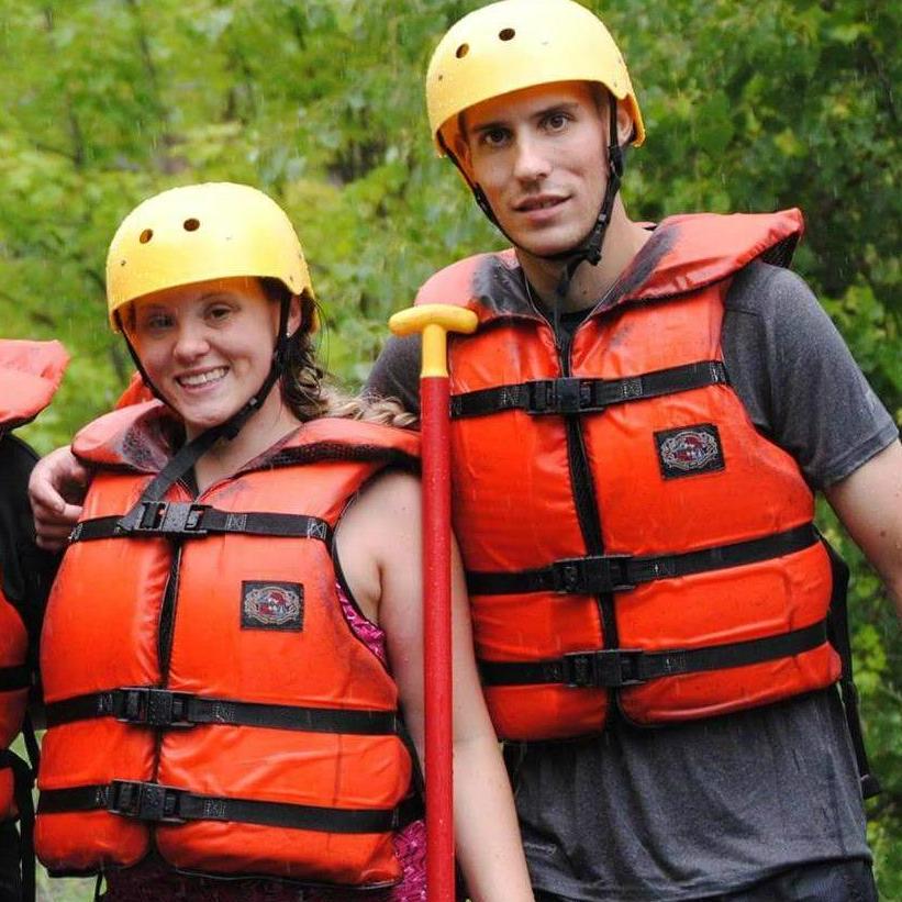 Whitewater rafting with my family