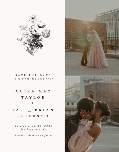 Tulipier Multiphoto | Black | Zola Save The Dates