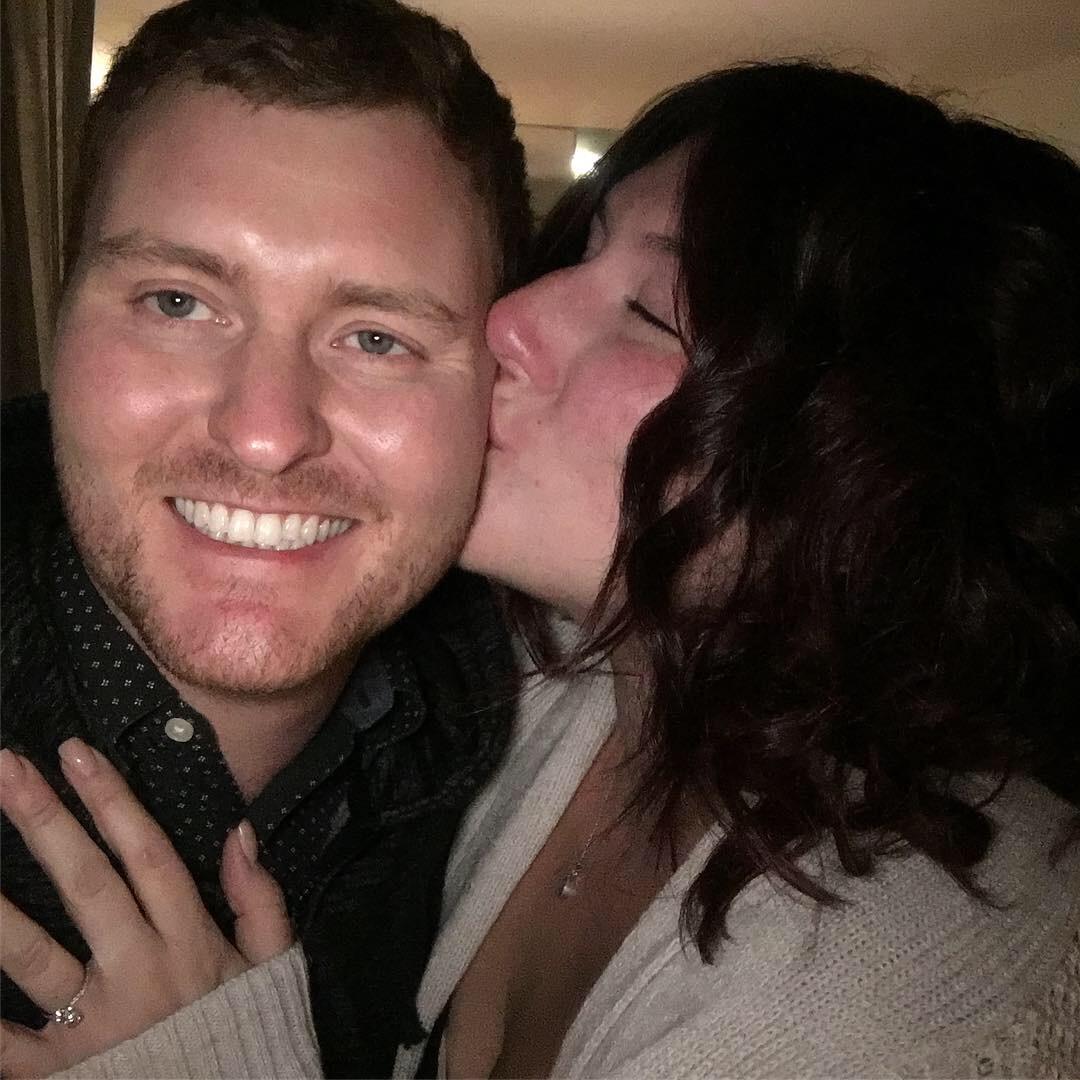 Minutes after Skylar proposed to Janel. Janel's makeup was super amazing that night - not that you can tell from the picture because Skylar was so sweet that Janel LITERALLY CRIED IT ALL OFF