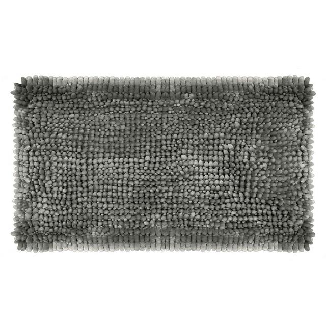 Laura Ashley® Butter Chenille 20-Inch x 34-Inch Bath Rug in Charcoal