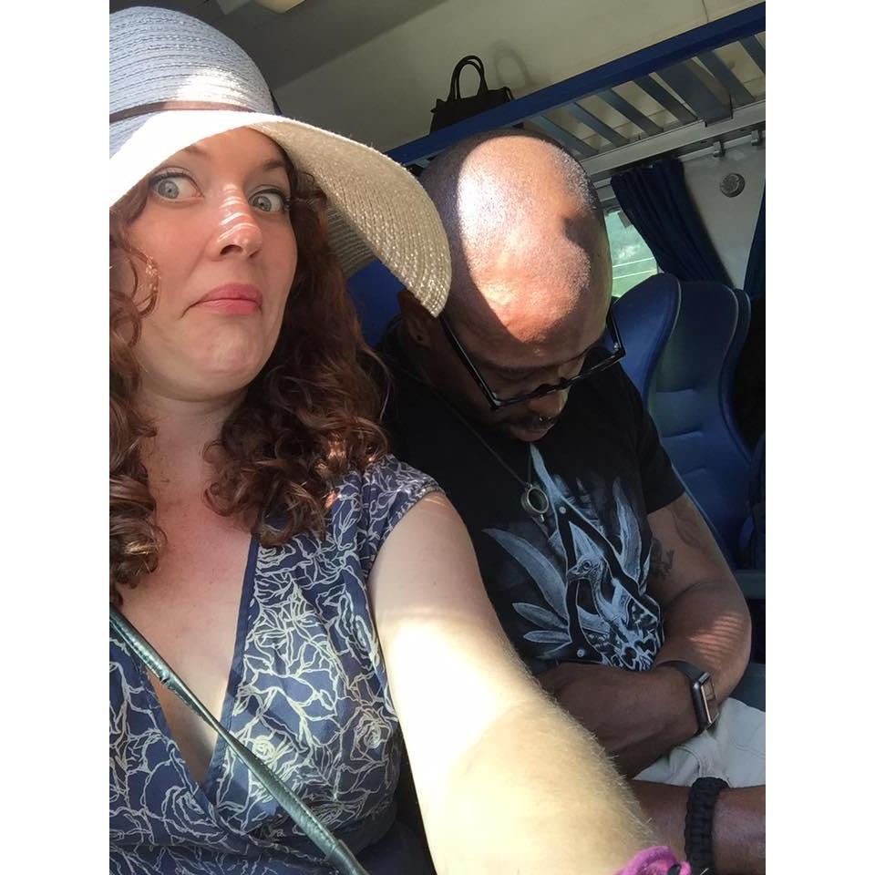 Falling asleep on the train in Italy