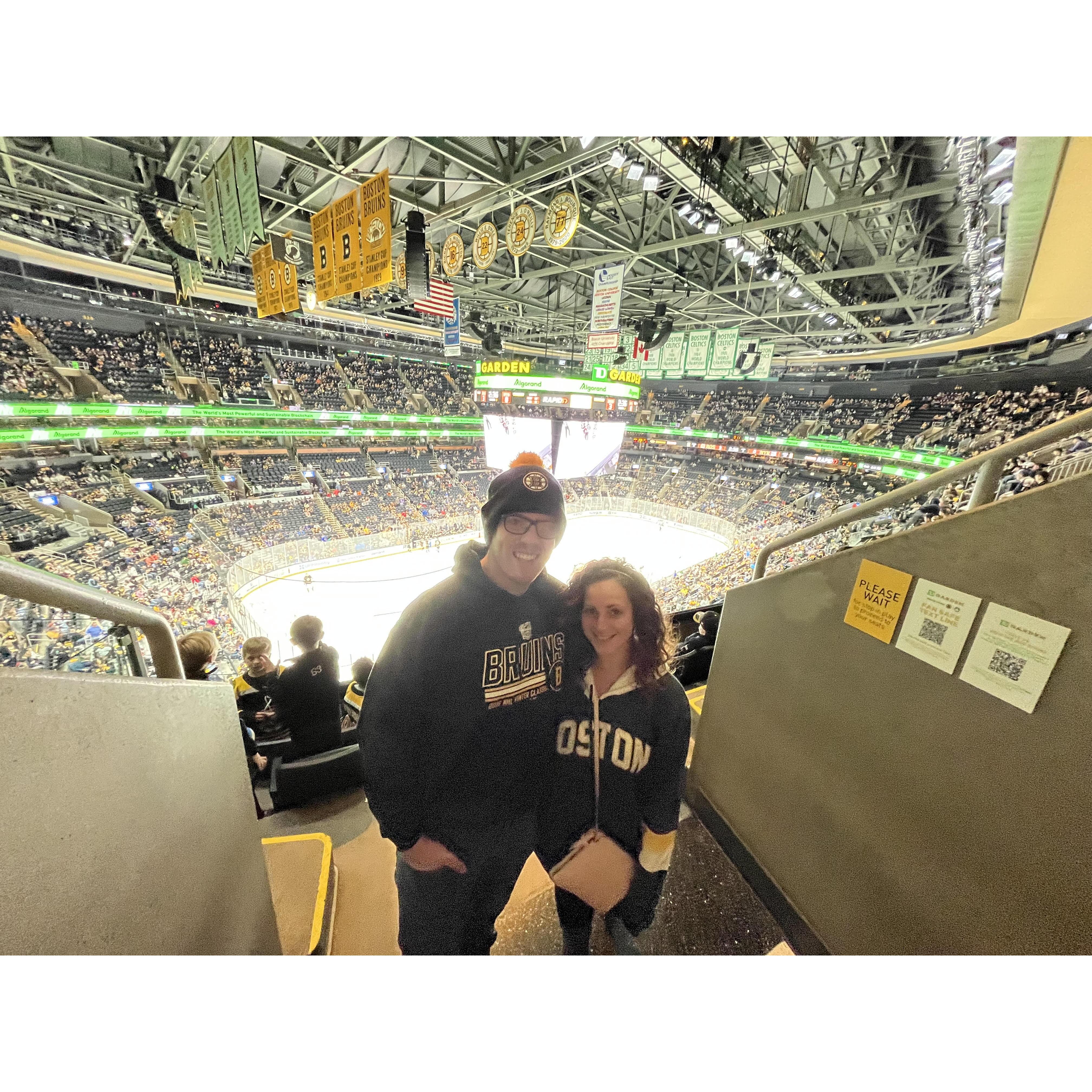 My first Bruins game!