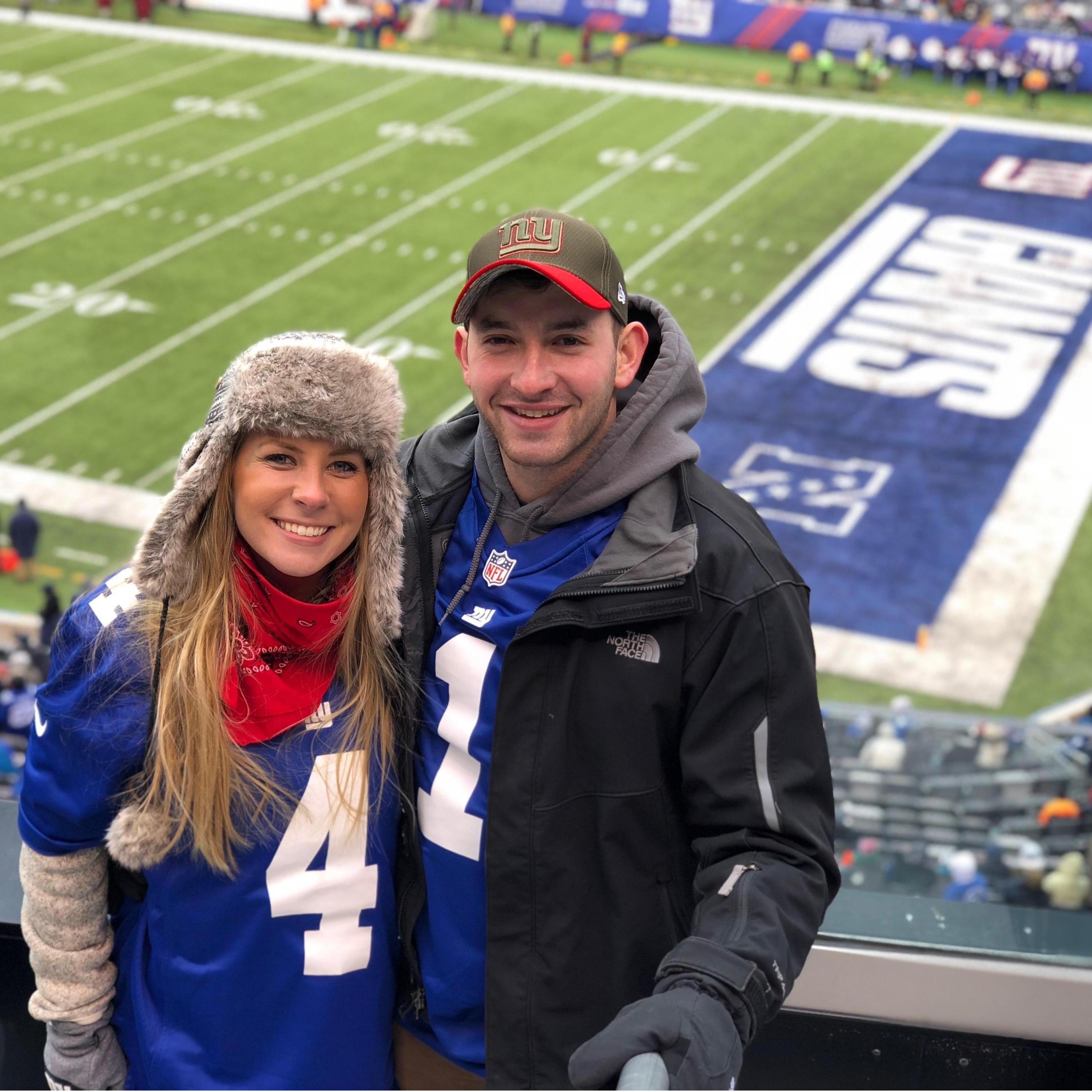 The coldest either of them have ever been at the Giants vs. Redskins game at The Meadowlands on New Years Eve.