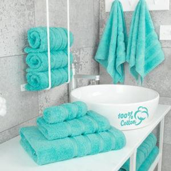 Turkish Cotton Bath Towel - Turquoise