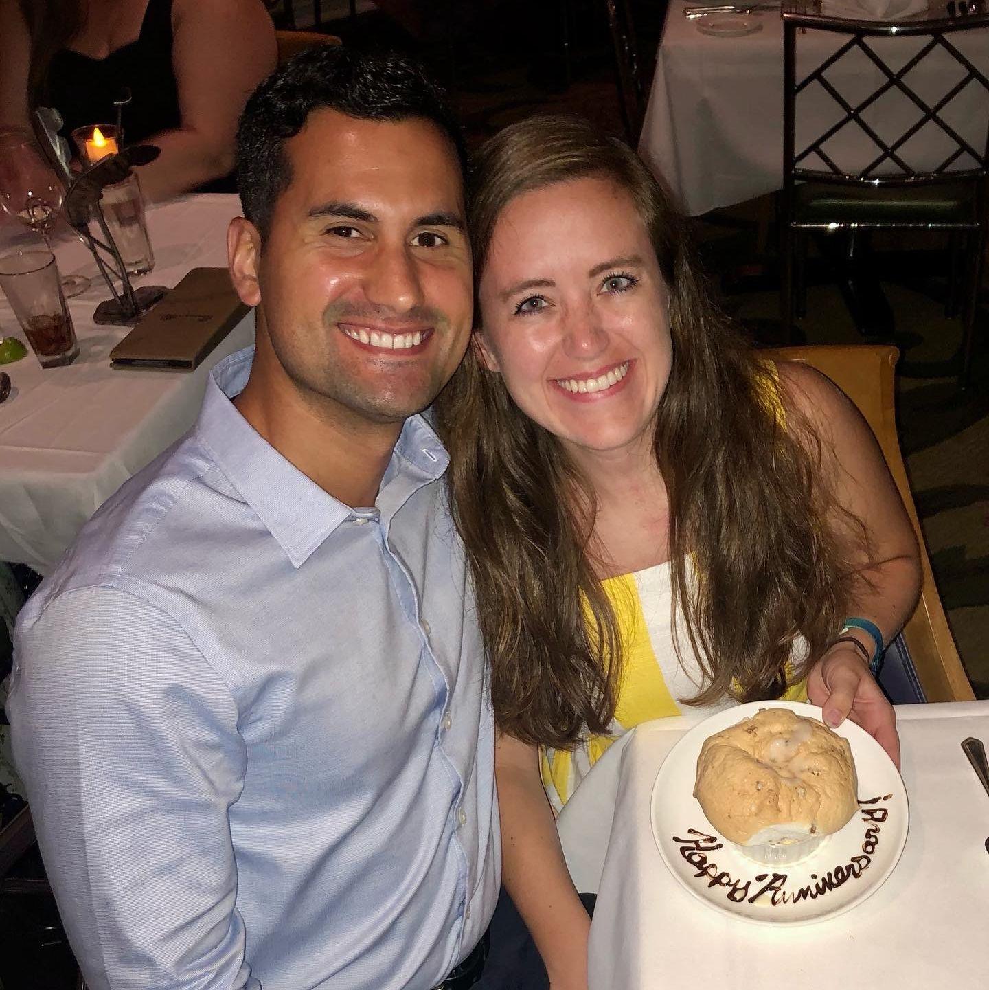 celebrating our first anniversary (7/18/2022) at Commander's Palace in NOLA