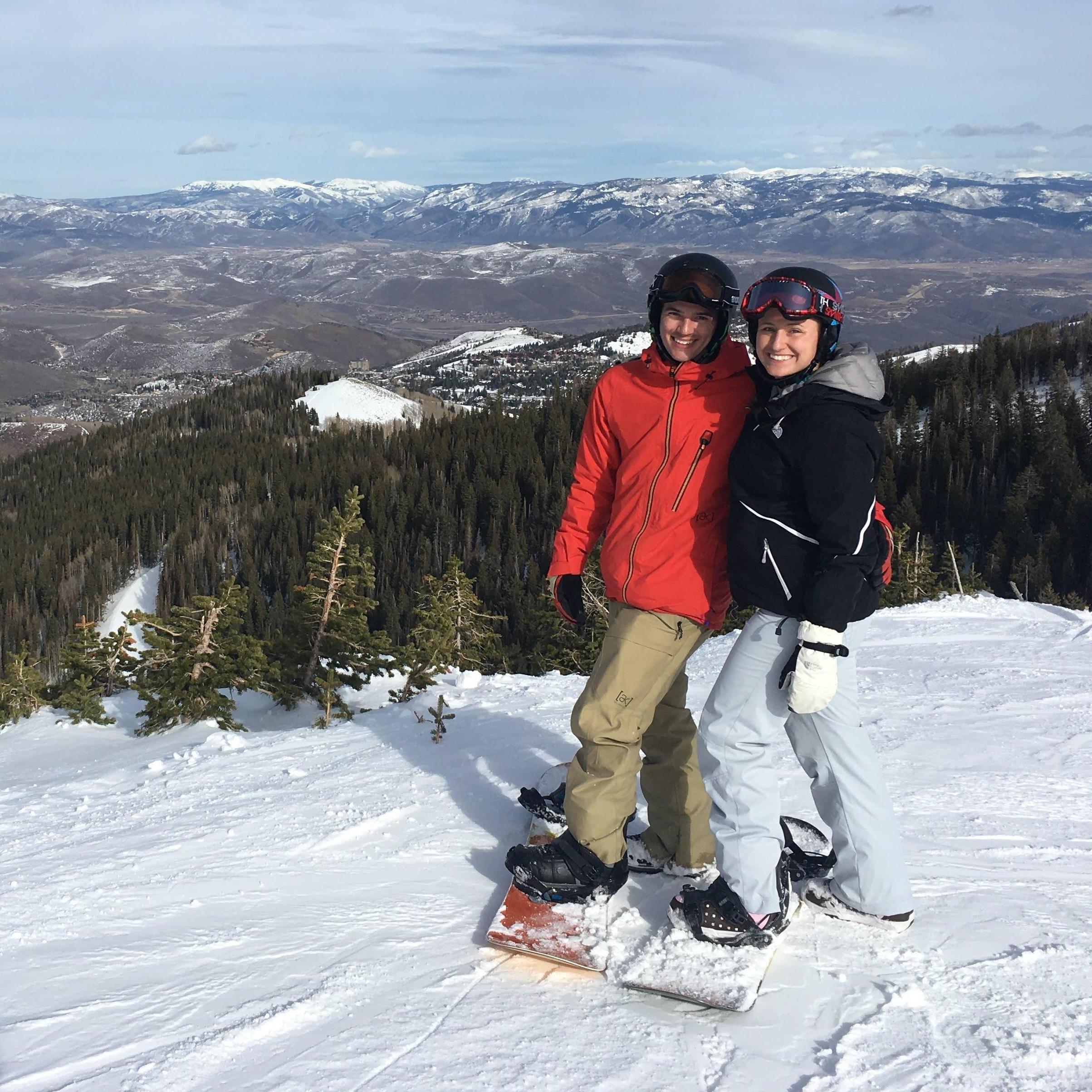 Skiing with family and friends in Park City, UT