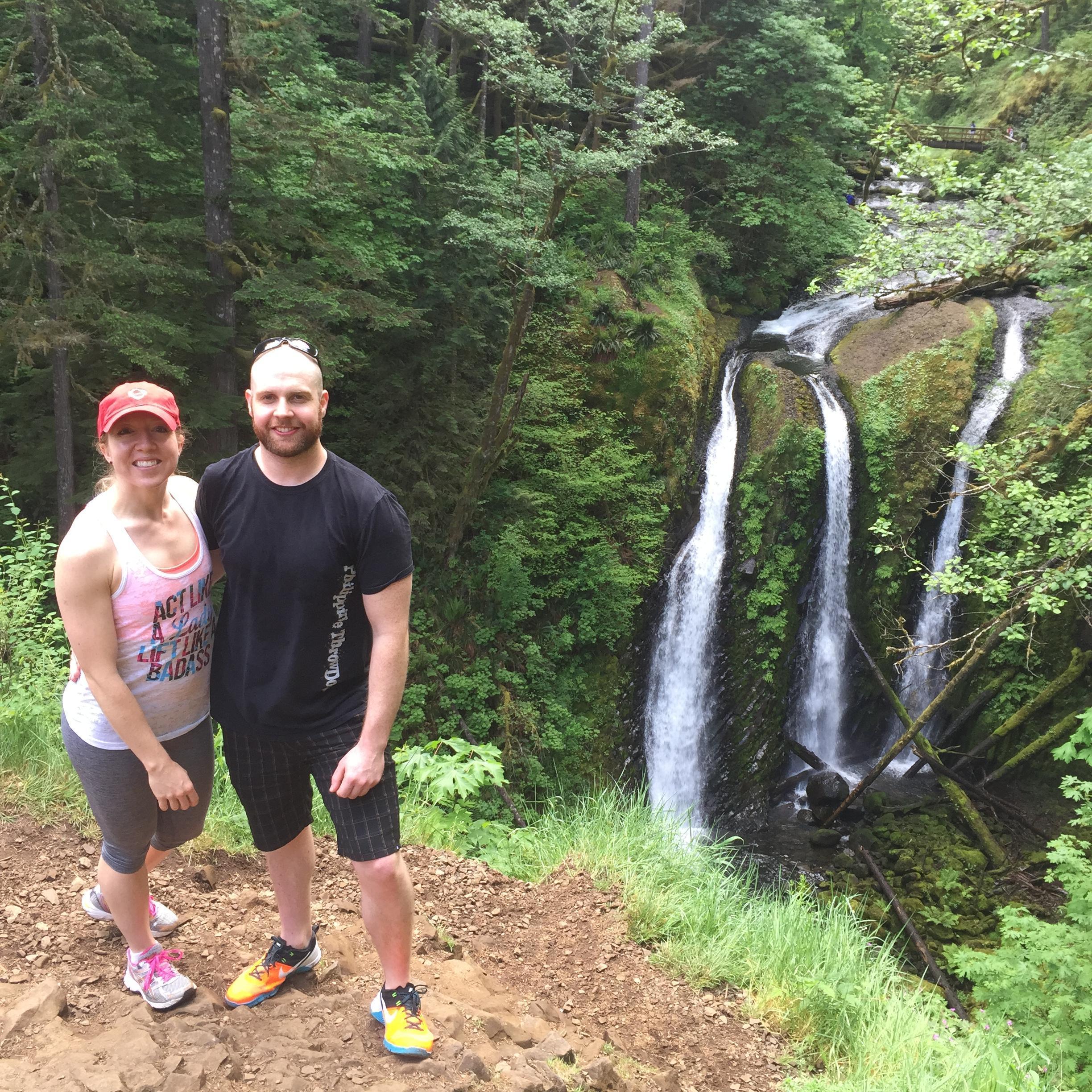 We had many trips back and forth from Oregon to Washington during Emilee's grad school, with some weekend adventures thrown in. This is hiking in the Columbia Gorge in 2015.