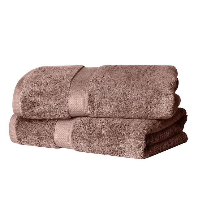 Luxury Egyptian Cotton Heavyweight Ultra-Plush Bath Towel Set of 2, Muted Mauve - Blue Nile Mills