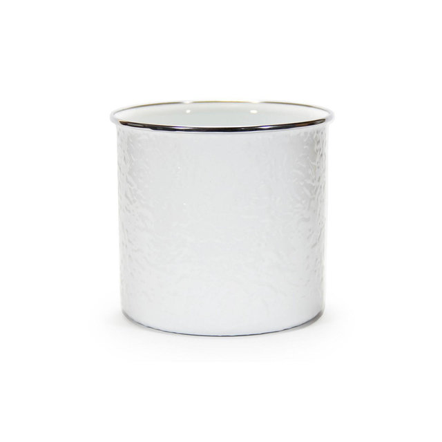 Golden Rabbit Solid White Enamelware Collection Utensil Holder