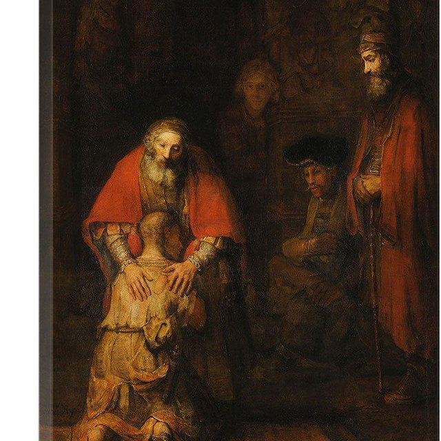 ARTCANVAS The Return of the Prodigal Son 1669 Canvas Art Print by Rembrandt van Rijn - 40" x 26" (0.75" Deep)