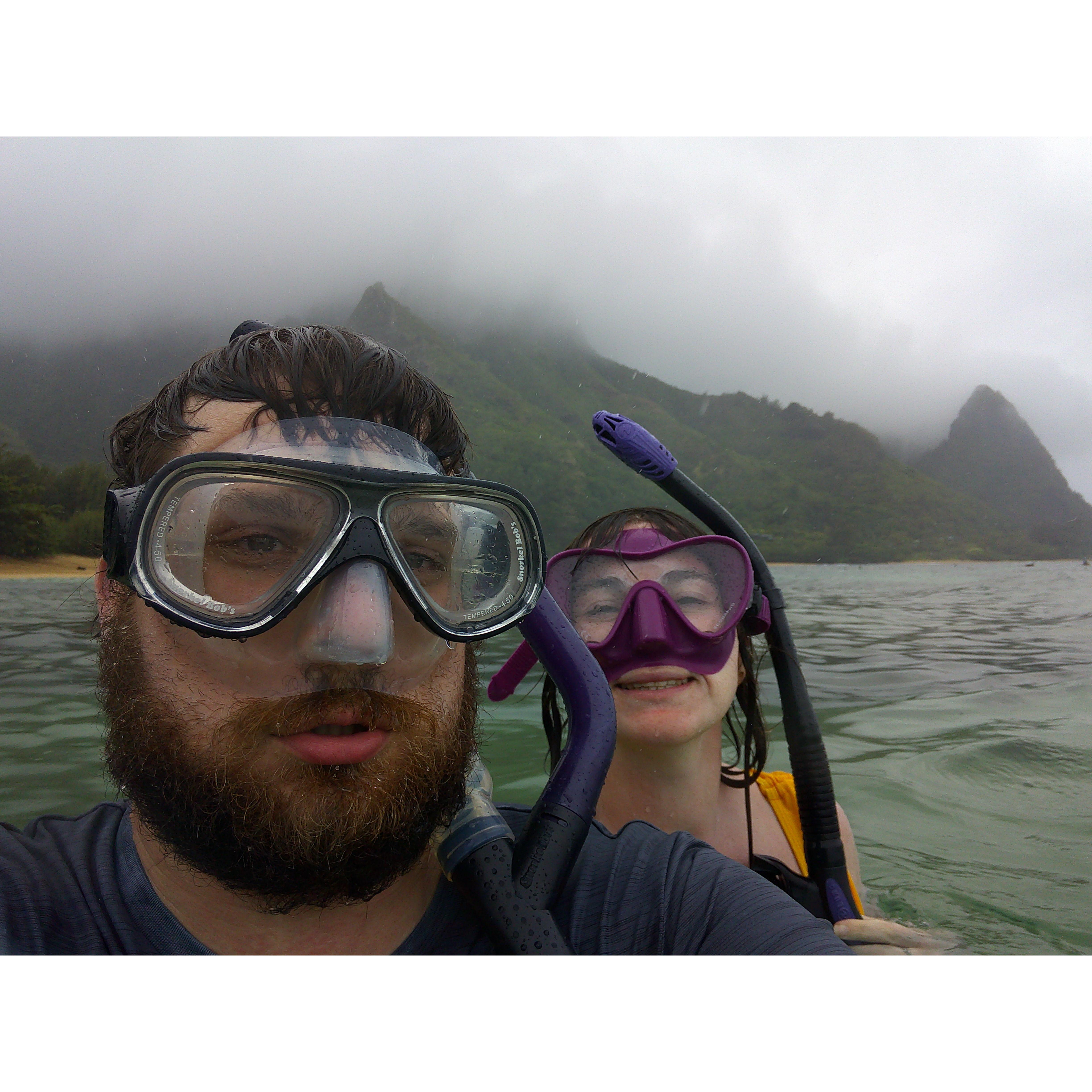 Snorkeling on Ha'ena Beach, Kaua'i, September 2023